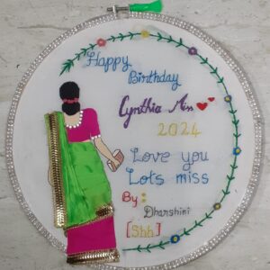 Customized Birthday Embroidery Hoop Gift
