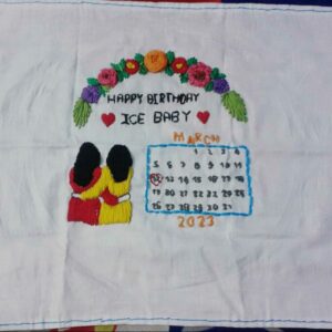 Customized Birthday Embroidery Hoop Gift